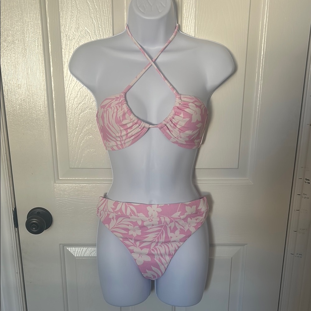 Pink Floral Billabong Bikini Set